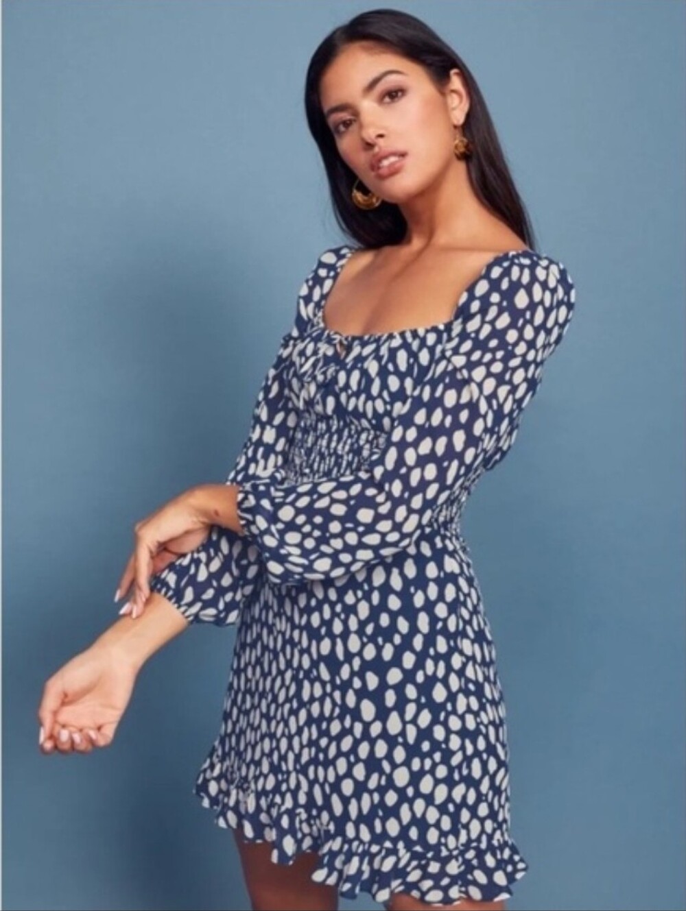 Reformation Rue Dress Color: Lolita Size 4 Viscose Mini Square Neck $218